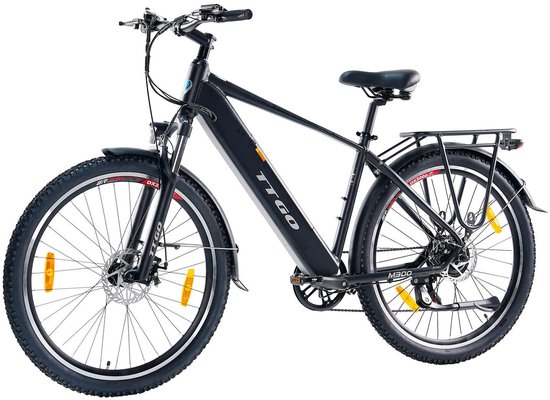 TTGO M300 Elektrische Fiets - 250W Motor - 36V20Ah Batterij - 27.5*2.1" Band - 80 km Actieradius - Shimano 7 Versnellingen - Mechanische schijfremmen - Zwart
