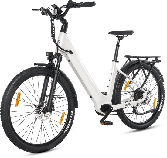 TTGO Z3 Elektrische Fiets - 27,5 x 2.4 inch Banden - LCD Display - 720Wh Accu - Actieradius tot 100 km - Shimano 7 Versnellingen - 70 Nm Koppel - Wit van Merkloos