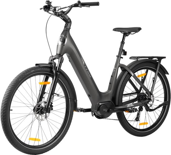 TTGO Z5 Elektrische Fiets - 250W MiddenMotor - 36V18Ah Accu - 27.5 Inch Banden - Max Snelheid 25km/u - Max Bereik 110-130km - Shimano 9 Versnellingen - Grijs