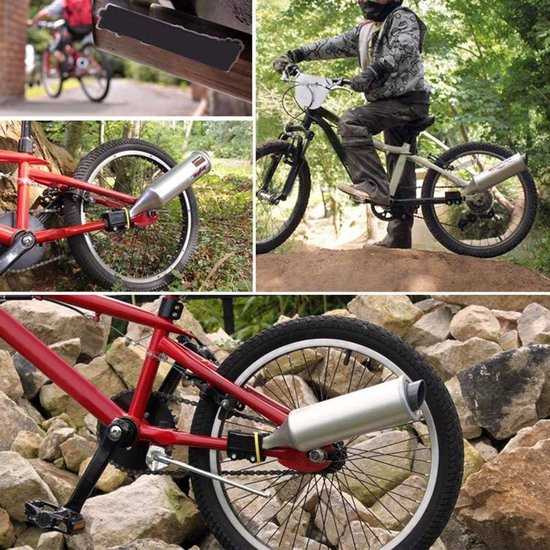 Turbo-buis voor fietsen | Geluidsproductiekaartenset | Fietsspaken | Turbo-uitlaat | Geschikt voor 40,6-55,9 cm fietsen van Turbo
