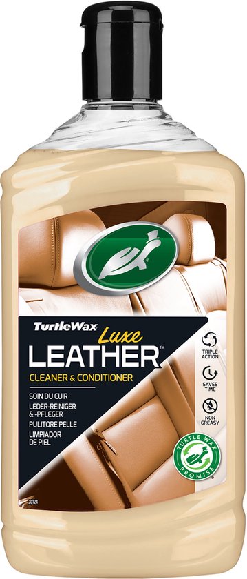 Turtle Wax GL Luxe Leather - Reinigt en beschermt lederen interieurs - Herstelt de natuurlijke soepelheid – Voorkomt kleurvervaging, uitdroging en barsten van het leer - pH-gebalanceerd - 500ml van Merkloos