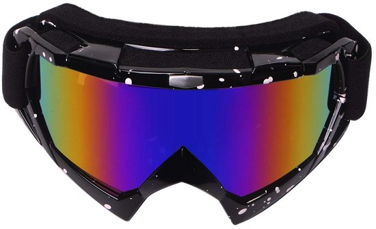 TuseRxln Motorbril - Crossbril - Dubbele Lens Anti Fog UV-bescherming - 1 - Geschikt voor ATV/MX Rijden Zwart van Merkloos