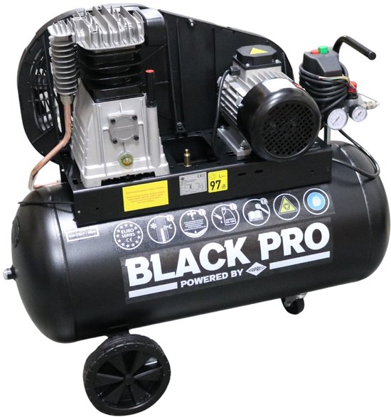 Twee-cilinder compressor Black Pro B3800B/90 | 90 L | 10 bar | 3 HP/2.2 kW | 289 L/min | 400 V