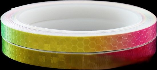 Twee rollen reflecterende tape, reflecterende stickers, reflecterende waterdichte tape, veiligheidsmarkering, zelfklevende reflecterende veiligheidswaarschuwingstape voor voertuigen, buitenkleding, fietsen, helmen (8 m per rol) van T