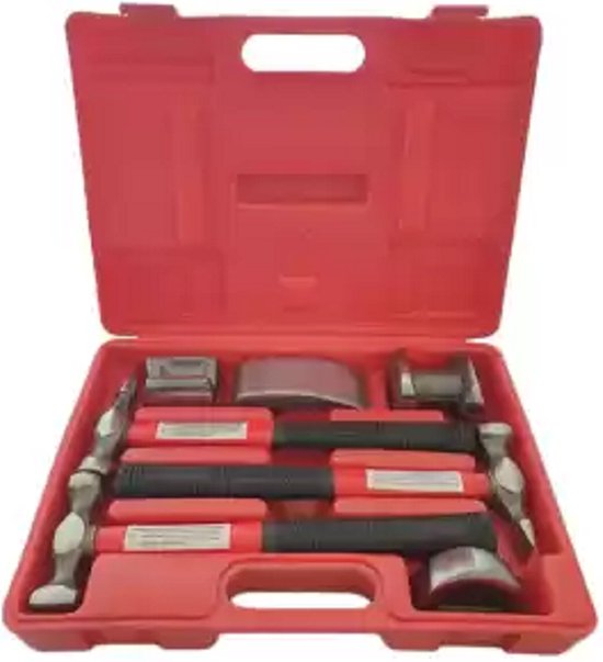 Uitdeukset 7 delig-Weber Tools-Uitdeukset dat bestaat uit 7 verschillende uitdeuk accessoires, stelen zijn gemaakt van fiberglas en hebben een anti-slip handvat. van Weber Tools