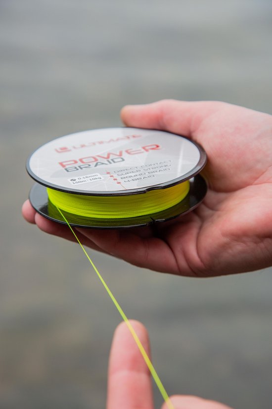 Ultimate Power Braid 0.12mm 7kg 150m Yellow | Gevlochten lijn van Ultimate Power