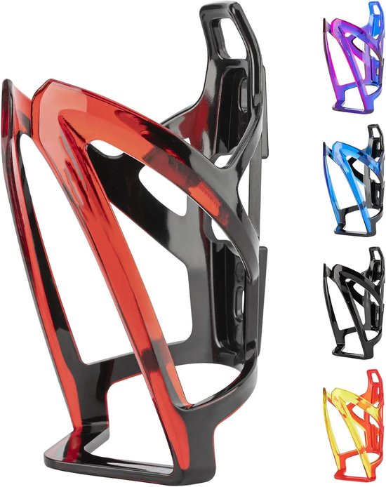 Ultra-Lichte Fiets Fleskooi – Universeel – Met Schroeven – Voor Wegfiets & MTB - zwart&rood