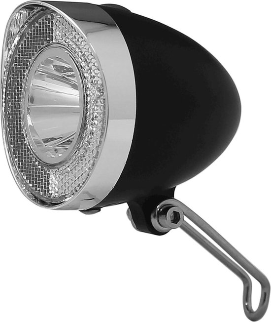 Union Retro LED Koplamp Zwart - Op Batterij