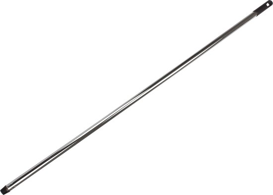 Universeel bruikbare Bezemsteel - vloertrekker/dweil steel - metaal - verchroomd - 130 cm - ophang oog van Universeel