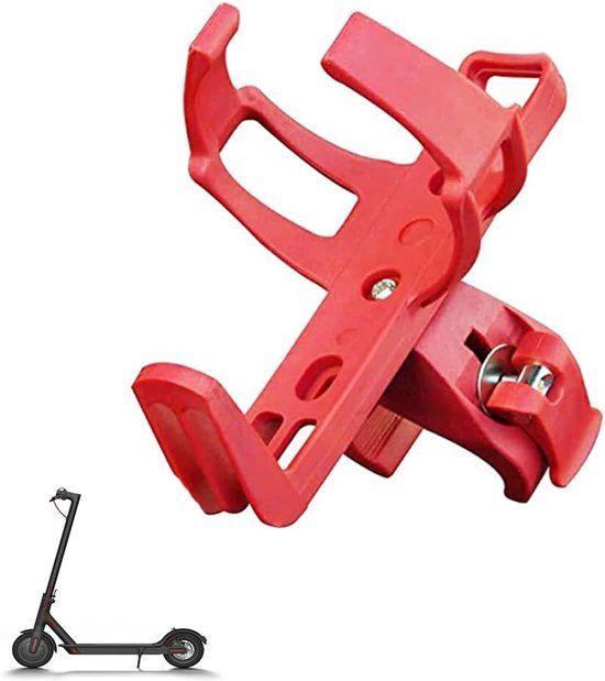 Universele bekerhouder voor fietsen - draaibare bidonhouder - Geschikt voor fietsen, elektrische fietsen, scooters, mountainbikes, racefietsen, kinderwagens - Antislip accessoirebeker met snelsluiting - Drankhouder - Rood