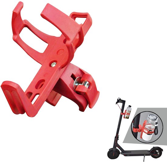 Universele Bidonhouders Fiets - Drinkfleshouder -Bidonhouder voor de fiets - 14.8*8*7 cm - Universele bekerhouder -eenvoudig in richting te verstellen - geen schroeven nodig - geschikt voor motorfietsen en fietsen - rood