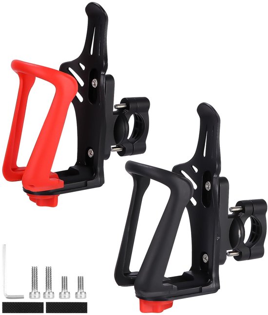 Universele Fiets Flessenhouder 2 Stuks - 360° Draaibaar voor Fiets, Scooter en Motorfiets