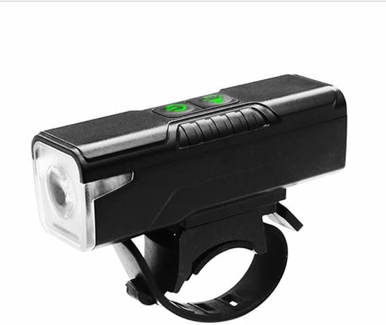 Universele Fietskoplamp met Claxon - Fietsverlichting - Multifunctioneel - Usb - Oplaadbaar - Superheldere Lichtstraal Voor Veiligheid 'S Nachts - Fietslamp - Met Claxon - Waterdichte Fietskoplamp - Zwart - Unisex racefiets en mountainbike