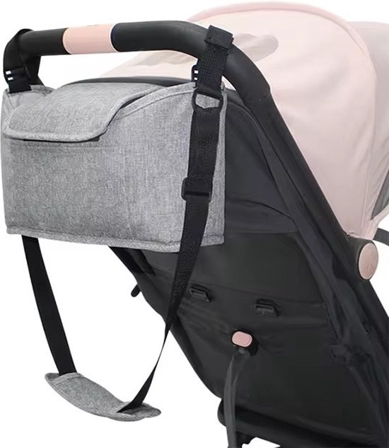 Universele Kinderwagen Organizer - Compacte Luiertas Buggy - Grijs van LifeGoods