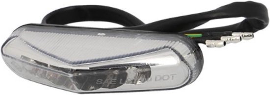 universele led achterlicht mini driehoek voor motor scooter quad spatbord