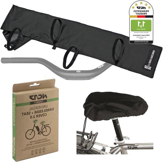 Universele NC-17 beschermhoezen voor e-bike stuur en fiets zadelbescherming - waterdicht en robuust - transportbescherming achterdragers fietsdragers - e-bikebescherming model met zoekwoorden toegevoegd. van NC-17