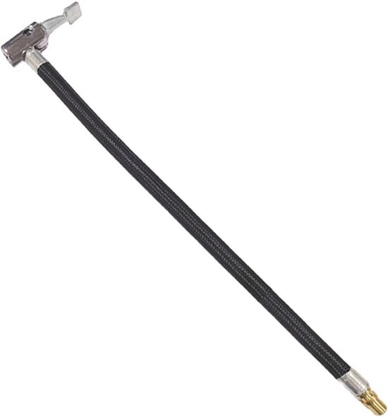 Universele Slang Adapter - Ventiel Verlengstuk - Banden Oppompen - Vergrendelbare Luchtspindel - 235 mm - Zwart