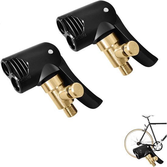 Universele Ventieladapter voor Auto, Fiets en Motor - Luchtkoppeling met Vergrendeling voor Bandenpomp