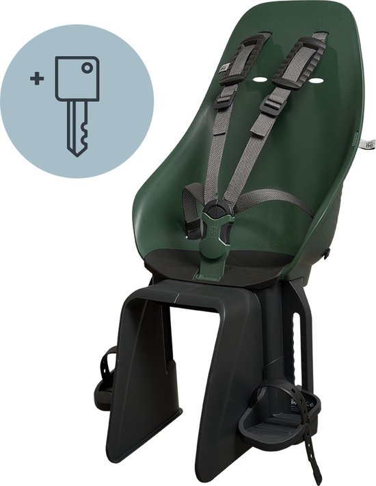 Urban Iki BIO Fietsstoeltje Achter Ta–ke Dragermontage - Mosu Green/ Bincho Black van Urban Iki