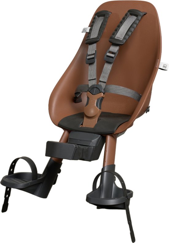 Urban Iki Bio Fietsstoeltje Voor - Haniwa Brown/Bincho Black van Urban Iki