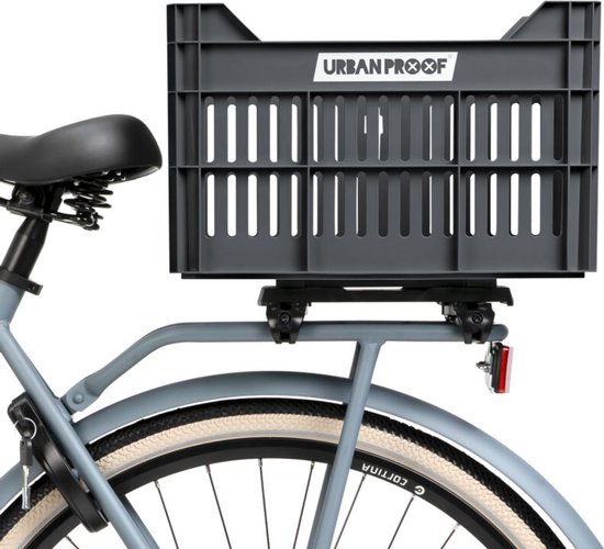 Urban Proof Click Fietskrat 30 Liter Gerecycled Kunststof Ash Grey van Urban Proof
