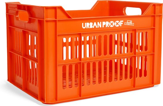Urban Proof Fietskrat 30 Liter Gerecycled Kunststof Orange van Merkloos