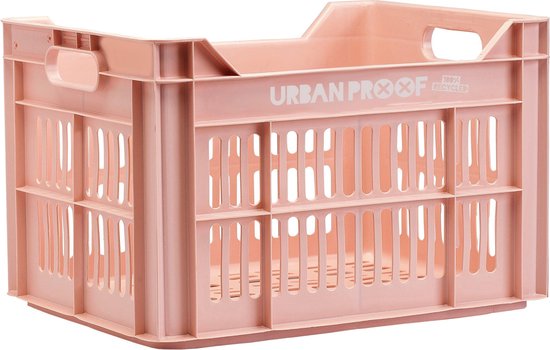 Urban Proof Recycled Fietskrat - 30 Liter - 40 X 30 Cm - Roze van Urban Proof