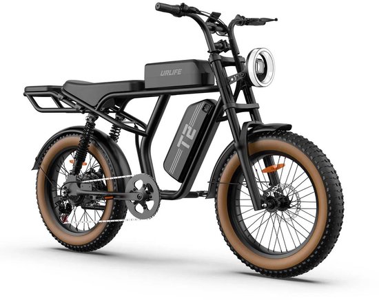 URLIFE T2 E-Bike - 20 inch - 120km actieradius - 250W motor - zwart