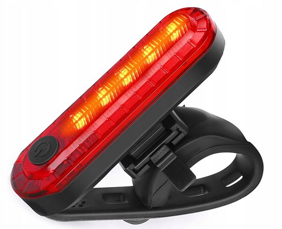 USB Oplaadbaar LED Achterlicht voor Fiets - Waterdicht, Helder Rood, Meerdere Lichtstanden