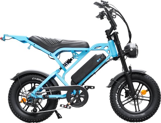 V20 Mini - Lichtblauw - 468Wh - Elektrische Fatbike van Merkloos