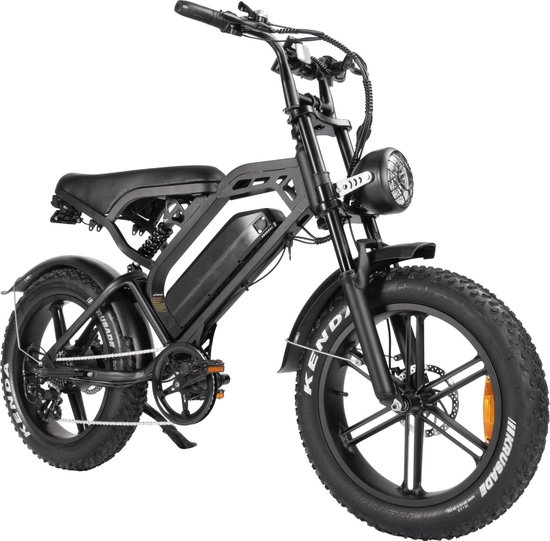 V20 PRO - Fatbike - 250W - 15Ah -Hydraulische Remmen - Incl. Edge kettingslot - Voetsteuntjes - Zwart van Merkloos