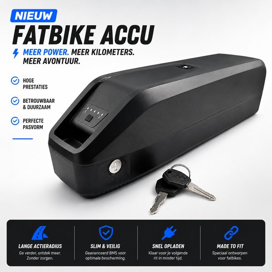 V20 Pro Fatbike Accu – 48V 15.6 Ah E-Bike Batterij – 5 Pins – Elektrische Fiets Accu