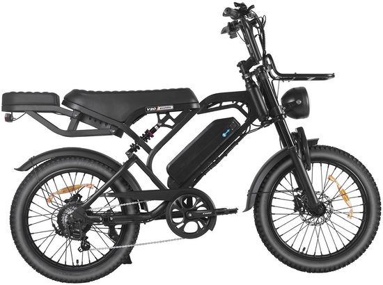 V20 Pro Skinny - Elektrische Skinnybike - 20 inch - 250W motor - Actieradius tot 60 km - 7 versnellingen - Hydraulische schijfremmen - Zwart
