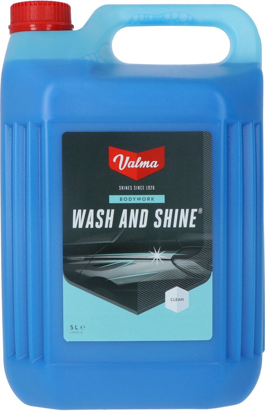 Valma Wash & Shine – Krachtige Autoshampoo – Verwijdert vuil en vet - Reinigt grondig, zonder strepen – Herstelt glans - 5 Liter van Valma