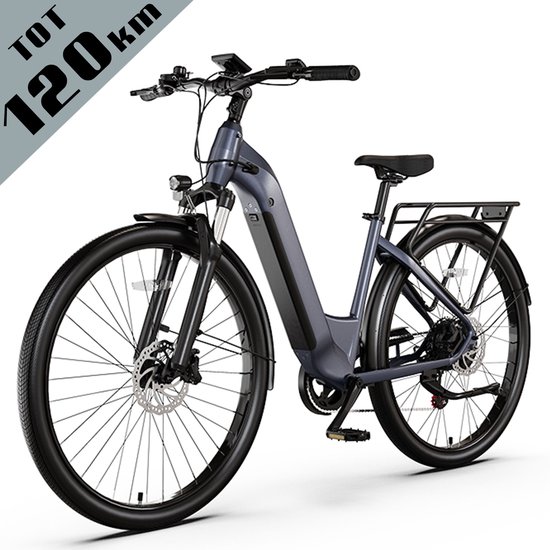 Vankel Elektrische Fiets 29 inch - Grote 720Wh LG accu - Tot 120 km bereik - Dubbele koppelsensor - 250W motor - Hydraulische schijfremmen - Shimano 7 versnellingen