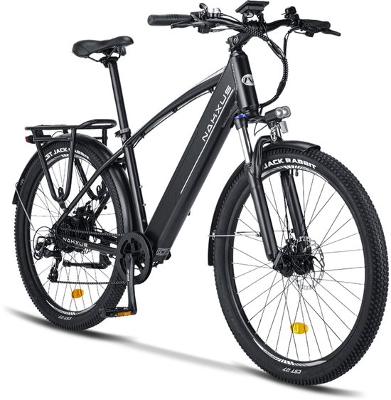Vankel Elektrische Fiets Hoge Instap - 27,5 inch - 36V 450Wh - CST Banden - Shimano 7V - LCD App Display - Grijs
