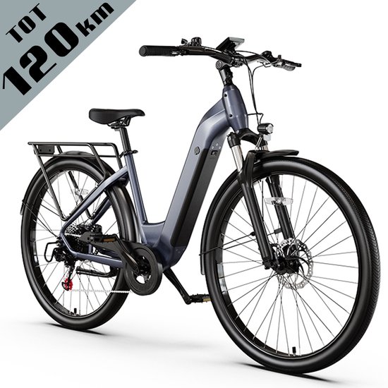 Vankel Elektrische Mountainbike 29 inch - 720Wh LG-accu - Actieradius tot 120 km - Dubbele koppelsensor - 250W motor - Shimano 7 versnellingen - Hydraulische schijfremmen - Brede banden - Zwart