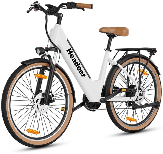 VANKEL Elektrische Stadsfiets 26 Inch – E-bike met Lage Instap – 648Wh Accu – 120 km Bereik – 250W Motor – Shimano 7 Versnellingen