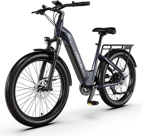Vankel GUNAI P2 26 inch elektrische fiets - 120 km actieradius - 48V 15Ah LG accu - verende voorvork met lock-out functie - hydraulische schijfremmen - Shimano 7-speed - dubbele krachtsensor - aluminium frame - zwart