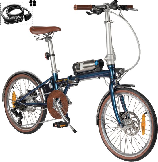 vankel Smart20 Elektrische Fiets – Opvouwbare E-bike – 36V 5.2Ah Lithium Accu – Actieradius tot 40 km – 20×1.35 inch Banden – Aluminium Voorvork – Shimano 7 Versnellingen – Mechanische Schijfremmen – Stadsfiets – Max. Belastbaar tot 100 kg – Blauw van VANKEL