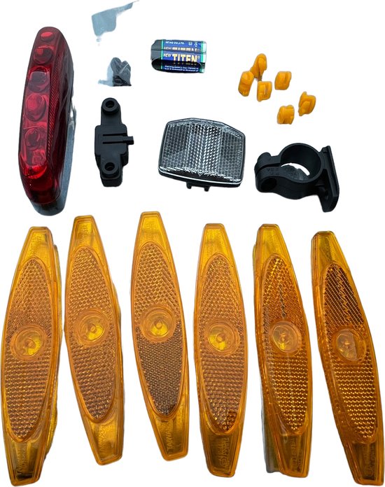 VanMoof Veiligheidsreflectoren / Lamp Set 8 Stuks Wielen en Front en Rear Universeel van VanMoof