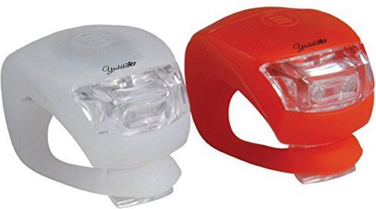 Vardaan Set van 20 Fietslampen - Fietslamp op Batterijen - Fietslampen LED 10 Sets (10 x Wit & 10 x Rood) Inclusief Batterijen fietslampjes fietslamp voorlicht - Fietslampjes LED - Set Wit en Rood - Inclusief Batterijen