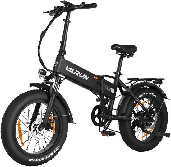 VARUN S20-1 E-bike - 25 km/u - 20inch - 60km actieradius - 250W motor - 48V13Ah accu - 55 N·m - zwart