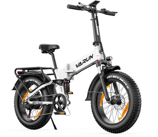 VARUN S20-1 PLUS E-bike - 25 km/u - 20inch - 60km actieradius - 250W motor - 48V13Ah accu - 55 N·m - wit
