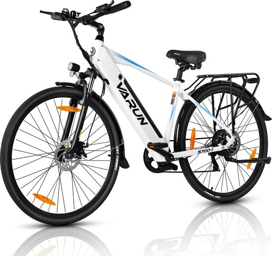 VARUN S700-1 E-bike - 25 km/u - 28inch all-terrainvering - 50km actieradius - 250W motor - 48V 10.4Ah accu - 55 N·m - Shimano 7-speed - Max draagvermogen 150 kg - wit