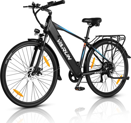 VARUN S700-1 E-bike - 25 km/u - 28inch all-terrainvering - 50km actieradius - 250W motor - 48V 10.4Ah accu - 55 N·m - Shimano 7-speed - Max draagvermogen 150 kg -zwart