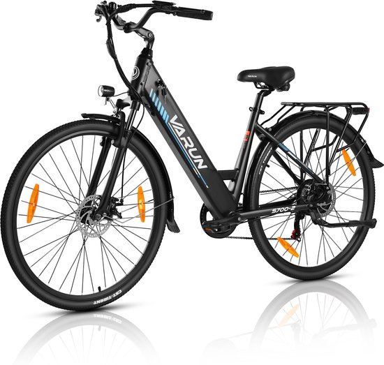VARUN S700-2 E-bike - 25 km/u - 28inch - 50km actieradius - 250W motor - 499.2Wh accu - 55 N·m - EABS dubbele schijfremmen - Shimano 7-speed - All-terrain hydraulische vering - zwart