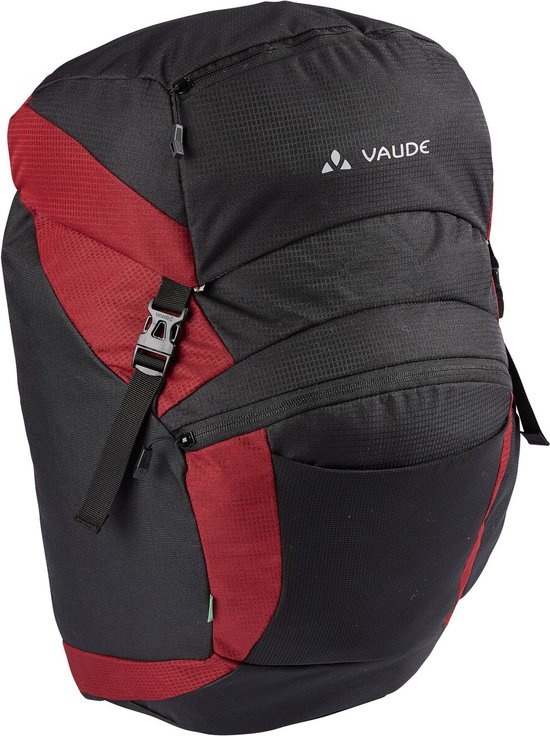 VAUDE - OnTour Front - Black/carmine - Fietstas Voor - Greenshape van Vaude