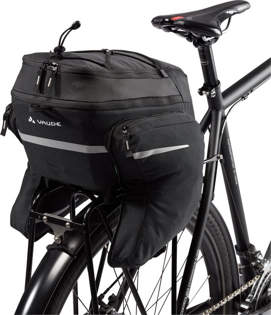 VAUDE - Silkroad Plus (UniKlip) - Black - Fietstas Bagagedrager - Greenshape van Vaude