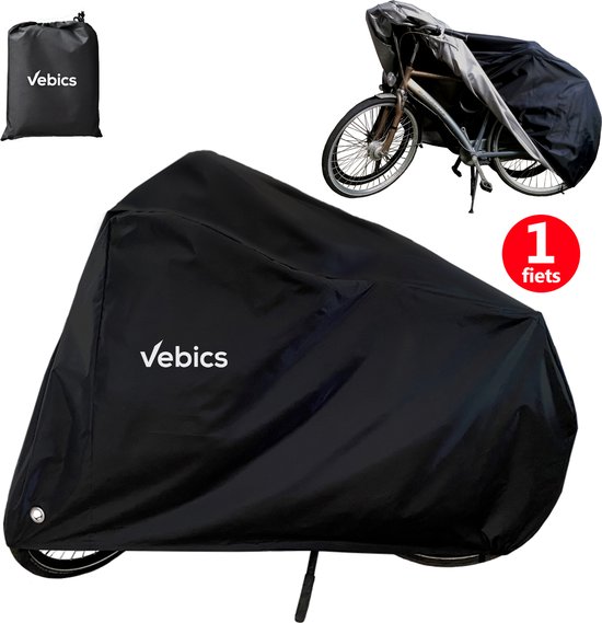 Vebics® Fietshoes voor 1 Fiets Waterdicht - Elektrische fiets - Fietsbeschermhoes - Stalling - Zwart van Vebics